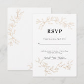 Trouw met Gouden Takken RSVP Kaartje (Voorkant / Achterkant)