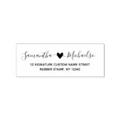 Trouw met hart eerste namen rubberstempel (Afrduk)