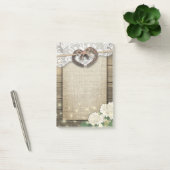 Trouw met Houten Boog Hart Kant Hydrangea Post-it® Notes (Kantoor)
