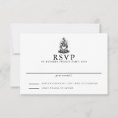 Trouw met kampvuurliefde RSVP kaartje (Voorkant)