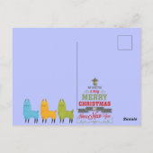 Trouw met Kerstmis Llama Briefkaart (Achterkant)