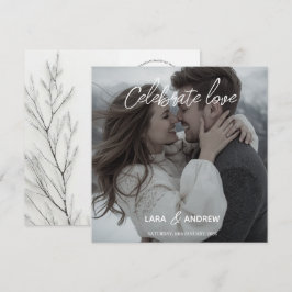 Trouw met liefde gepersonaliseerd eenvoudig modern save the date