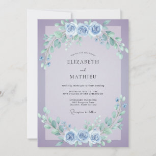 Trouw met Maarts Viooltje Gedempte Lilac Wingerd Kaart