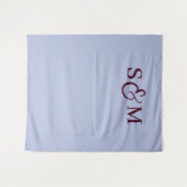 Trouw met maasbloem monogram script ampersand wandkleed (Voorkant (horizontaal))