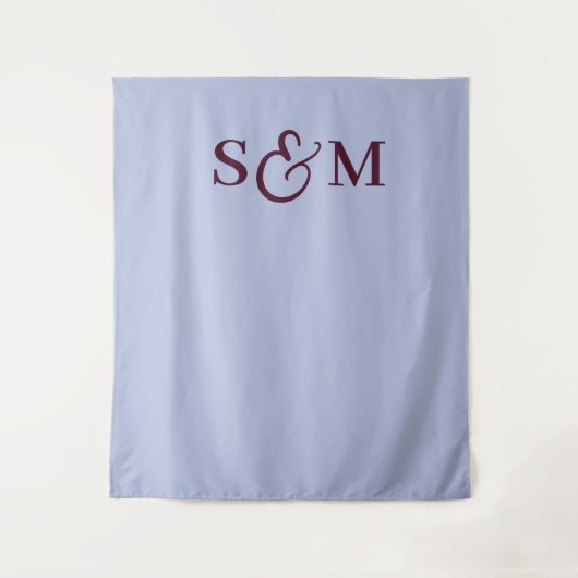 Trouw met maasbloem monogram script ampersand wandkleed (Voorkant)