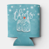 Trouw met Mason Pot Slingerlampen Blauwe Bloem Bru Blikjeskoeler (Achterkant)