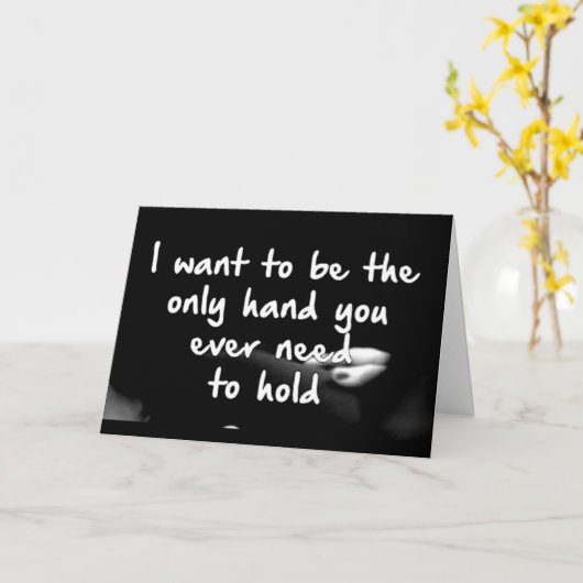 ***TROUW MET ME*** HOUD MIJN HAND VOOR ALTIJD VAST KAART (Gele Bloem)