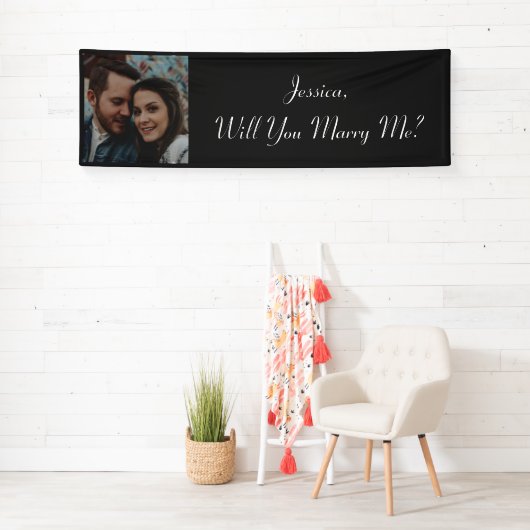 Trouw met me | Kleurenfotocollage Aanzoek Spandoek (Insitu)