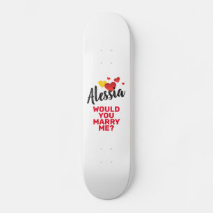 Trouw met me persoonlijk skateboard