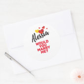 Trouw met me ronde sticker (Envelop)