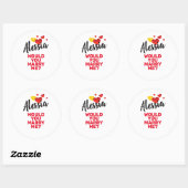 Trouw met me ronde sticker (Vel)