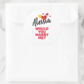 Trouw met me ronde sticker (Tas)