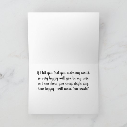 ***TROUW MET ME*** SHOW JE HOE GELUKKIG ONS LEVEN  FEESTDAGEN KAART (Binnen)