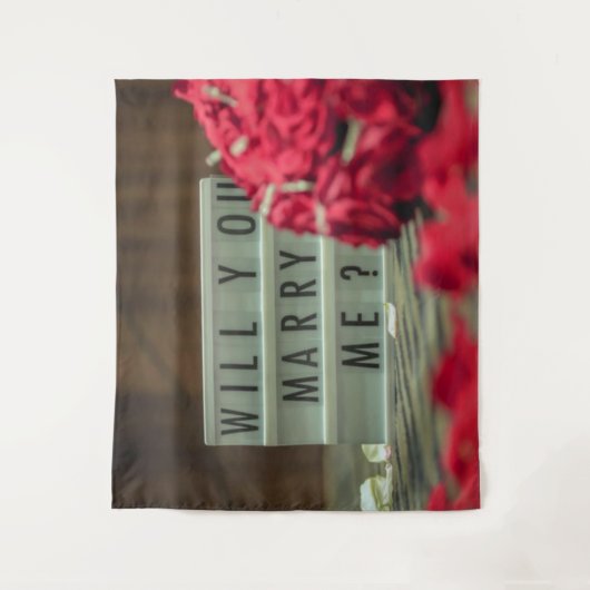 Trouw met me? Trouwvoorstel Wandkleed (Voorkant)