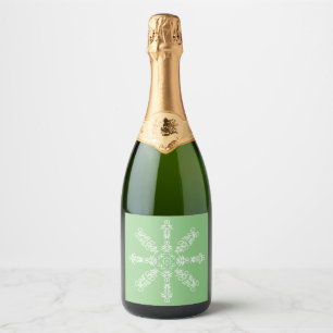 Trouw met me. Verborgen woord Sparkling Wijnetiket