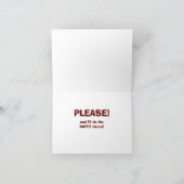 TROUW MET MIJ EN IK ZAL DE "HAPPY DANCE" DOEN FEESTDAGEN KAART (Binnen)