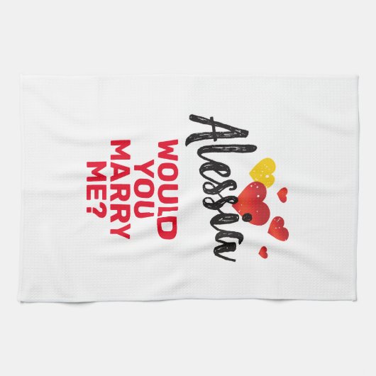 Trouw met mij theedoek (Horizontaal)
