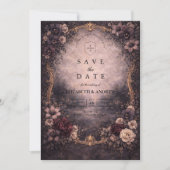 Trouw met Moody Gold Barok Save The Date (Voorkant)