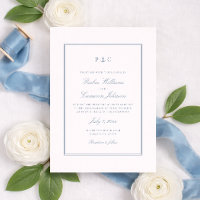 Trouw met nautisch anker monogram Stofblauw