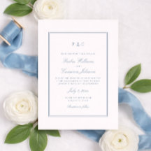 Trouw met nautisch anker monogram Stofblauw
