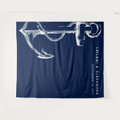 Trouw met Nautisch Anker Wandkleed (Voorkant (horizontaal))