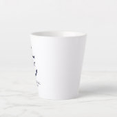 Trouw met Nautisch Marineblauw Anker Latte Mok (Voorkant)