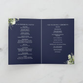 Trouw met Navy Blauwe Bloemengroenten Programma (Binnen)