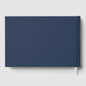 Trouw met Navy Vintage Frame Classic Script. Gastenboek (Achterkant)