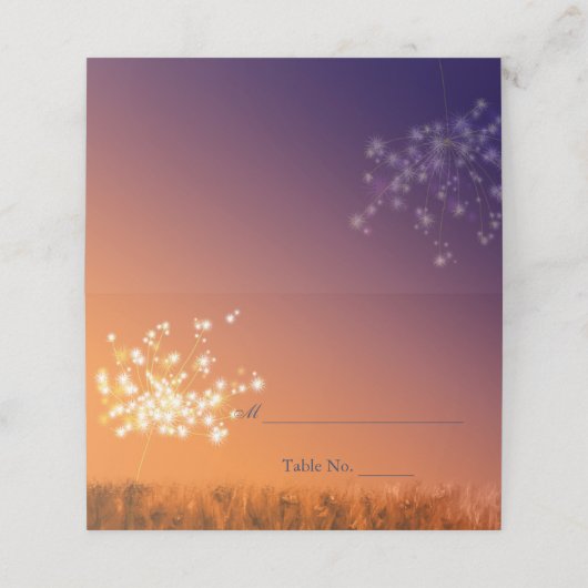 Trouw met Paardenbloemen in de Schemering Plaatskaartje (Buitenkant ongevouwen)