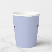 Trouw met Periwinkle Script Ampersand Monogram Papieren Bekers (Rechts)