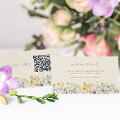 Trouw met QR-code wilde bloem Informatiekaartje