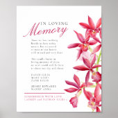 Trouw met rode orchidee aquarel in liefdevolle her poster (Voorkant)