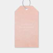 Trouw met Roze Bloemige Hortensia Cadeaulabel (Achterkant)