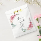Trouw met Roze Bloesem Bedankzakje (Gezegeld)