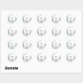 Trouw met Roze Bloesem Ronde Sticker (Vel)