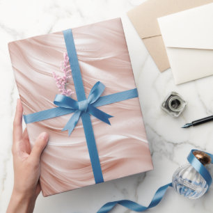 Trouw met Roze Golfstrepen Cadeaupapier