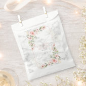 Trouw met Roze Goudgroene Bloemige Bloemen Bedankzakje (Geknipt)