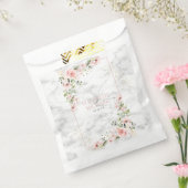 Trouw met Roze Goudgroene Bloemige Bloemen Bedankzakje (Gezegeld)