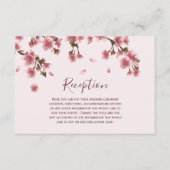 Trouw met Roze Kersenbloesems Informatiekaartje (Voorkant)