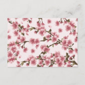 Trouw met Roze Kersenbloesems Informatiekaartje (Achterkant)