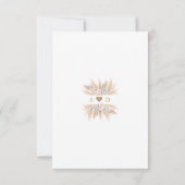 Trouw met Roze Rozen Witte Orchidee Pampas Gras Save The Date (Achterkant)