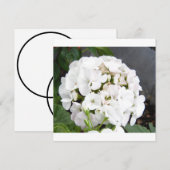 Trouw met sprankelende witte bloemen save the date (Voorkant / Achterkant)