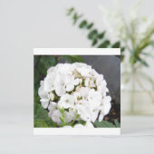 Trouw met sprankelende witte bloemen save the date (Staand voorkant)
