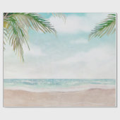 Trouw met strandtafereel in Island Breeze-stijl Cadeaupapier (Vlak)