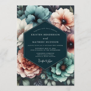 Trouw met Teal Blush Chiaroscuro Kaart