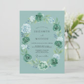 Trouw met Tealgroene Werveling Kaart (Staand voorkant)
