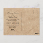 Trouw met vintage architectuur briefkaart (Achterkant)