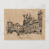 Trouw met vintage architectuur briefkaart (Voorkant)