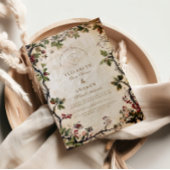 Trouw met vintage bosbes thema kaart