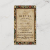 Trouw met Vintage Botanische Bladeren Informatiekaartje (Voorkant)